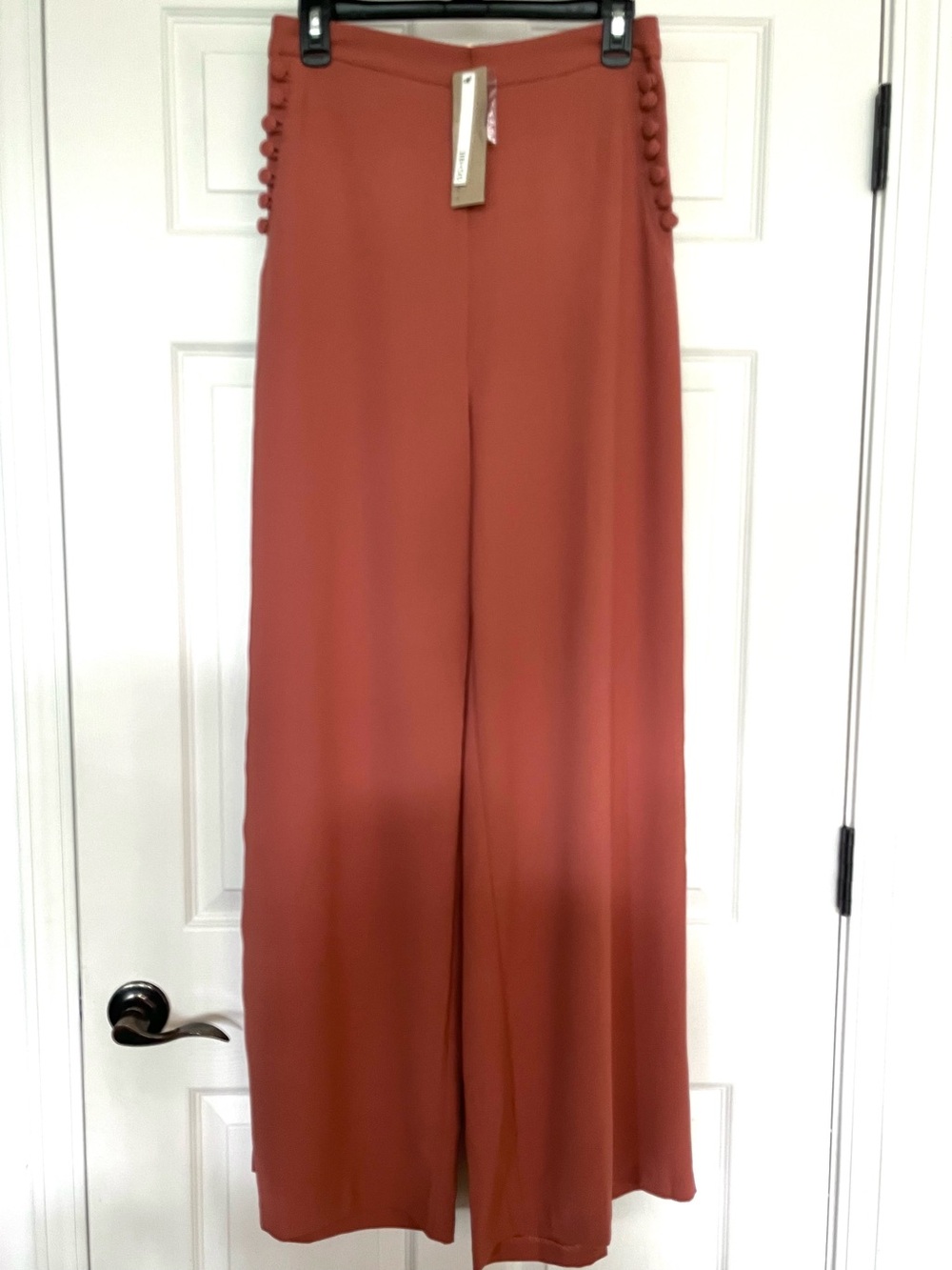 Wide Leg High Rise Pants Terracotta - Large 28x32 - Anthropologie Aesthetic - Picture 3 of 9